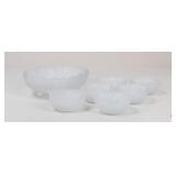Satin Glass Bowls / 7 pc
