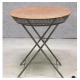 Metal Folding Table w/Woven Top