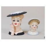 Pair of Porcelain Head Vases
