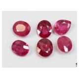 Ruby Gemstones / 6 pc