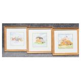 3 Framed Winnie the Pooh Prints