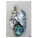 Navajo Pendant w/ Turquoise