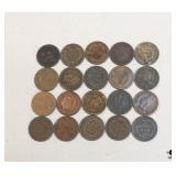 Indian Head Pennies 20pc