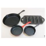 Cast Iron Cornbread Pan + / 4 Pc