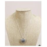 Sterling Silver Necklace w/ Heart Pendant