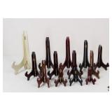 Wood Easel/Plate Stands / 13 Pc