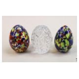 Bohemia/Bohdana Crystal/Glass Eggs-Czech/3 pc