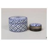 Porcelain Trinket Box + / 2 pcs