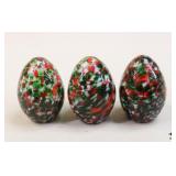 Bohemia/Bohdana Crystal/Glass Eggs-Czech/3 pc