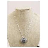 Sterling Silver Necklace w/ Heart Pendant