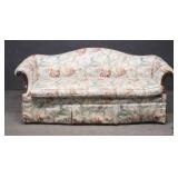 Vintage Floral Camelback Sofa