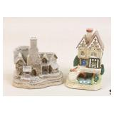 David Winter Cottages Collectible Figurines / 2 pc