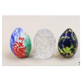 Bohemia/Bohdana Crystal/Glass Eggs-Czech/3 pc