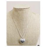 Sterling Silver Necklace w/ Heart Pendant