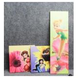 Disney Tinkerbell Fairy Prints on Canvas 3/PC