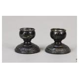 Pair of Weighted Sterling Silver Candleholders
