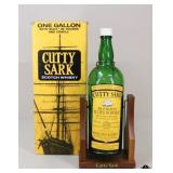 Cutty Sark Scotch Whiskey Bottle W/Wood Cradle