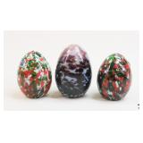Bohemia/Bohdana Crystal/Glass Eggs-Czech/3 pc