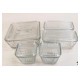 Anchor Hocking Refrigerator Dishes / 5 Pc
