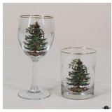 Spode "Christmas Tree" Glassware / 12 Pc