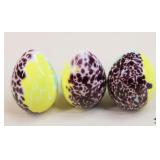 Bohemia/Bohdana Crystal/Glass Eggs-Czech/3 pc