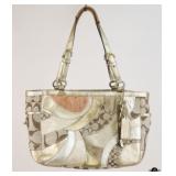 Coach Gold Metallic Patchwork Purse