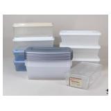 Plastic Storage Boxes / 14 pcs