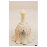 Fenton Hand-Painted Burmese Custard Glass Bell