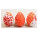 Bohemia/Bohdana Crystal/Glass Eggs-Czech/3 pc