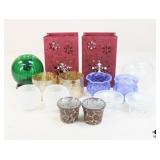 Glass & Metal Candleholders / 14 Pc