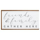 Wood "Friends and Family" Sign