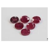 Ruby Gemstones / 6 pc