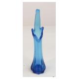 Blue Swung Glass Vase