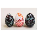 Bohemia/Bohdana Crystal/Glass Eggs-Czech/3 pc