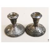 Sterling Weighted Candle Holders / 2 pc