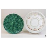 Stone and Ceramic Platters / 2 pcs