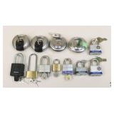 Master/Brinks Padlocks W/Keys / 12 Pc