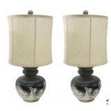 Pair of Rustic Style Resin Lamps