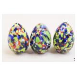 Bohemia/Bohdana Crystal/Glass Eggs-Czech/3 pc