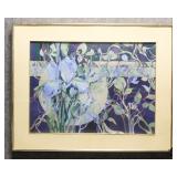 Original J. Coffey Iris Watercolor Painting