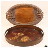 Pier 1 & Southern Home Wood Trays / 2 Pc