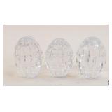 Bohemia/Bohdana Crystal/Glass Eggs-Czech/3 pc