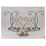 5pc Metal Decor - Wine Rack, Stands