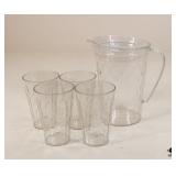 Tupperware Pitcher & Tumblers / 5 pc
