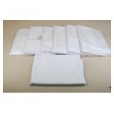 7 White Round Tablecloths