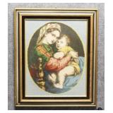 Vintage Crewel of "Mother and Child"