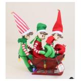 Mr. Christmas Musical Elves In Sleigh