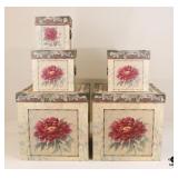 Richard Lane Floral Storage Boxes / 5 Pc