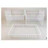Elfa + Metal Wire Storage Baskets / 7 Pc