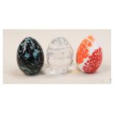 Bohemia/Bohdana Crystal/Glass Eggs-Czech/3 pc